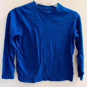 Simple royal blue boys long sleeve shirt.
